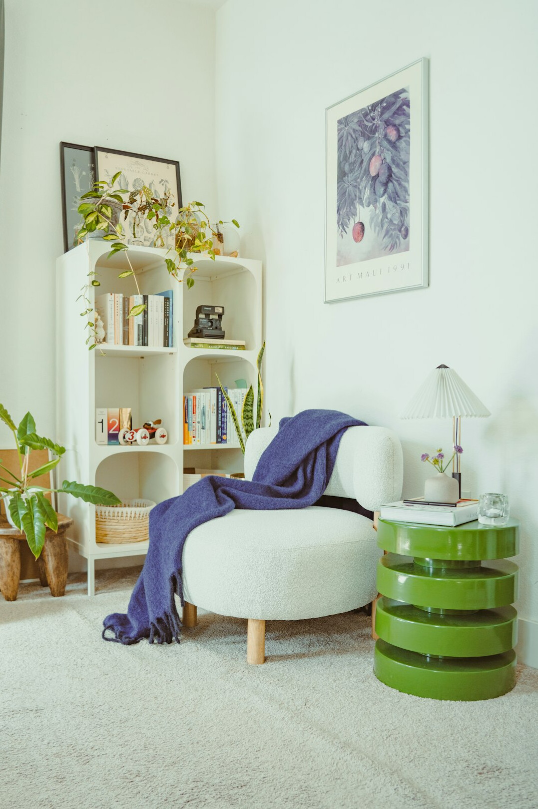 cozy reading nook with books