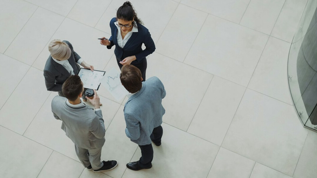 group of people in discussion